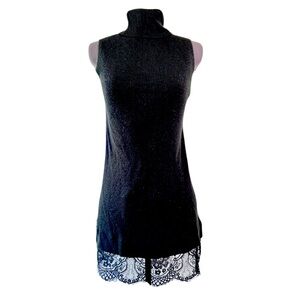 Apt. 9 Black Sleeveless Turtleneck Top